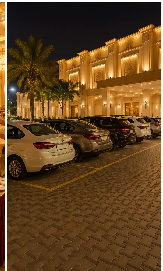 Convenient Parking for Reception Guests